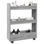 Carro de almacenaje estrecho 3 niveles madera gris Sonoma by , Kitchen and dining carts - Ref: Foro24-855255, Price: 52,82 €,...