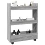 Carro de almacenaje estrecho 3 niveles madera gris Sonoma de , Carros de cocina y comedor - Ref: Foro24-855255, Precio: 51,98...