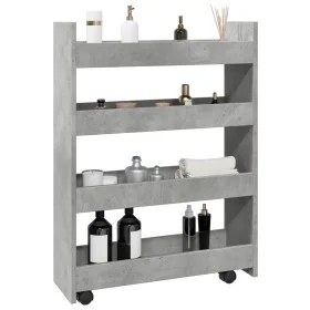 Carro de almacenaje estrecho 4 niveles madera gris hormigón by , Kitchen and dining carts - Ref: Foro24-855262, Price: 51,16 ...