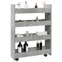 Schmaler Lagerwagen, 4 Ebenen, Holz, Grau, Beton von , Küchen- und Speisewagen - Ref: Foro24-855262, Preis: 52,04 €, Rabatt: %