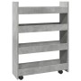 Schmaler Lagerwagen, 4 Ebenen, Holz, Grau, Beton von , Küchen- und Speisewagen - Ref: Foro24-855262, Preis: 52,04 €, Rabatt: %