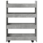 Schmaler Lagerwagen, 4 Ebenen, Holz, Grau, Beton von , Küchen- und Speisewagen - Ref: Foro24-855262, Preis: 52,04 €, Rabatt: %