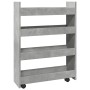 Schmaler Lagerwagen, 4 Ebenen, Holz, Grau, Beton von , Küchen- und Speisewagen - Ref: Foro24-855262, Preis: 52,04 €, Rabatt: %