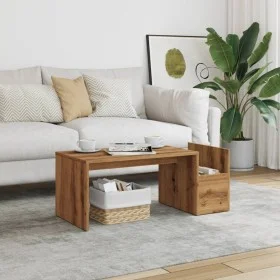 Mitteltisch aus Eichen-Ingenieurholz Artisian 90x45x35 cm von , Couchtisch - Ref: Foro24-856057, Preis: 42,27 €, Rabatt: %