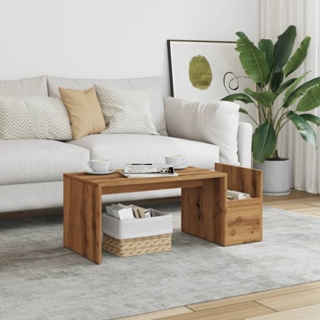 Mesa de centro madera ingeniería roble artisian 90x45x35 cm by , Coffee table - Ref: Foro24-856057, Price: 43,00 €, Discount: %