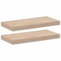 Schwebende Regale, 2 Stück, aus Ingenieurholz, 50x23,5x4 cm. von , Regale und Regale - Ref: Foro24-4010686, Preis: 33,01 €, R...