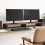 Soporte de pantalla madera ingeniería marrón roble 100x27x15 cm by , Computer bases and risers - Ref: Foro24-854658, Price: 2...