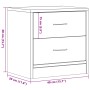 Mesita de noche madera de ingeniería roble artisian 40x30x40 cm by , Nightstands - Ref: Foro24-855926, Price: 41,87 €, Discou...