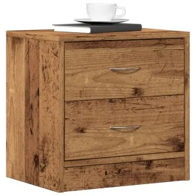 Mesita de noche madera de ingeniería envejecida 40x30x40 cm by , Nightstands - Ref: Foro24-855924, Price: 40,52 €, Discount: %