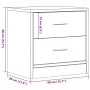 Mesita de noche madera de ingeniería envejecida 40x30x40 cm by , Nightstands - Ref: Foro24-855924, Price: 40,52 €, Discount: %