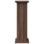 Pedestal expositor con almacenaje marrón roble 31x30x90 cm de , Soportes para macetas - Ref: Foro24-854613, Precio: 62,87 €, ...