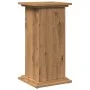 Ausgestellter Sockel mit Eichenholz-Handwerkskunst und Stauraum, 31x30x60 cm. von , Topfständer - Ref: Foro24-854624, Preis: ...