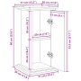 Ausgestellter Sockel mit Eichenholz-Handwerkskunst und Stauraum, 31x30x60 cm. von , Topfständer - Ref: Foro24-854624, Preis: ...