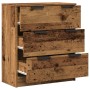 Aparador de madera de ingeniería envejecida 60x30x70 cm by , Sideboards - Ref: Foro24-856834, Price: 76,31 €, Discount: %