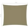 Rechteckige Segelmarkise aus beigem Oxford-Stoff 2,5 x 3 m von vidaXL, Sonnenschirme - Ref: Foro24-135150, Preis: 30,59 €, Ra...