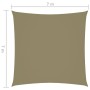Beige Oxford fabric square sail awning 7x7 m by vidaXL, Umbrellas - Ref: Foro24-135143, Price: 129,82 €, Discount: %