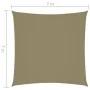 Beige Oxford fabric square sail awning 7x7 m by vidaXL, Umbrellas - Ref: Foro24-135143, Price: 153,45 €, Discount: %