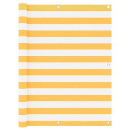 Balkonmarkise aus weißem und gelbem Oxford-Stoff, 120 x 500 cm von vidaXL, Sonnenschirme - Ref: Foro24-134910, Preis: 22,47 €...