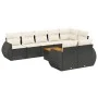 Set de sofás de jardín 8 piezas y cojines ratán sintético negro de , Conjuntos de jardín - Ref: Foro24-3257421, Precio: 599,1...