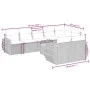 8-teiliges Gartensofa-Set und Kissen aus schwarzem Kunststoff-Rattan. von , Gartensets - Ref: Foro24-3257421, Preis: 608,24 €...