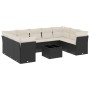 Garden sofa set 10 pieces with black synthetic rattan cushions by , Garden sets - Ref: Foro24-3249975, Price: 593,43 €, Disco...