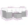 7-piece garden dining set with black synthetic rattan cushions by , Garden sets - Ref: Foro24-3258199, Price: 428,90 €, Disco...