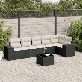 7-piece garden dining set with black synthetic rattan cushions by , Garden sets - Ref: Foro24-3254933, Price: 440,78 €, Disco...