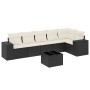 7-piece garden dining set with black synthetic rattan cushions by , Garden sets - Ref: Foro24-3254933, Price: 442,23 €, Disco...