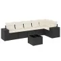Garten-Essgruppe 7-teilig mit schwarzen Polstern aus synthetischem Rattan von , Gartensets - Ref: Foro24-3254933, Preis: 441,...
