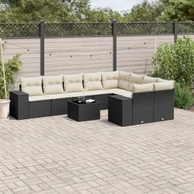 Garden sofa set 10 pieces with black synthetic rattan cushions by , Garden sets - Ref: Foro24-3255383, Price: 610,97 €, Disco...