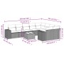 Garden sofa set 10 pieces with black synthetic rattan cushions by , Garden sets - Ref: Foro24-3255383, Price: 614,51 €, Disco...