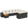 Set de sofás de jardín 10 pzas cojines ratán sintético negro de , Conjuntos de jardín - Ref: Foro24-3257939, Precio: 610,65 €...