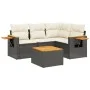 Set de muebles de jardín 5 pzas y cojines ratán sintético negro de , Conjuntos de jardín - Ref: Foro24-3226777, Precio: 323,1...