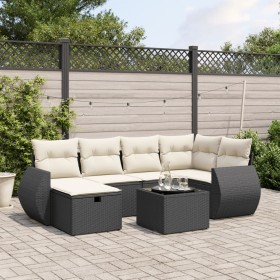 7-piece garden dining set with black synthetic rattan cushions by , Garden sets - Ref: Foro24-3264112, Price: 419,91 €, Disco...