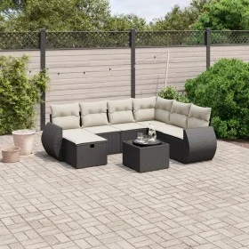 Set de sofás de jardín 8 piezas y cojines ratán sintético negro de , Conjuntos de jardín - Ref: Foro24-3264152, Precio: 491,4...