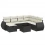 8-teiliges Gartensofa-Set und Kissen aus schwarzem Kunststoff-Rattan. von , Gartensets - Ref: Foro24-3264152, Preis: 491,49 €...