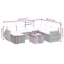 8-teiliges Gartensofa-Set und Kissen aus schwarzem Kunststoff-Rattan. von , Gartensets - Ref: Foro24-3264152, Preis: 491,49 €...