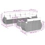 8-piece garden sofa set and black synthetic rattan cushions by , Garden sets - Ref: Foro24-3253963, Price: 602,22 €, Discount: %