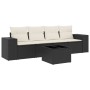 5-piece garden furniture set with black synthetic rattan cushions by , Garden sets - Ref: Foro24-3254623, Price: 312,86 €, Di...