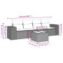 Gartenmöbel-Set 5-teilig mit schwarzen Polstern aus synthetischem Rattan von , Gartensets - Ref: Foro24-3254623, Preis: 312,8...