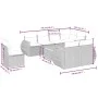 Garden sofa set, 8 pieces, with black synthetic rattan cushions. by , Garden sets - Ref: Foro24-3257428, Price: 600,63 €, Dis...