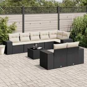 8-piece garden sofa set and black synthetic rattan cushions by , Garden sets - Ref: Foro24-3255163, Price: 607,19 €, Discount: %