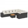 Garden sofa set 10 pieces with black synthetic rattan cushions by , Garden sets - Ref: Foro24-3257932, Price: 607,08 €, Disco...