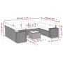 Gartensofa-Set, 10-teilig, mit schwarzen Kissen und synthetischem Rattan. von , Gartensets - Ref: Foro24-3255343, Preis: 610,...