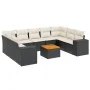 Garden sofa set 10 pieces with black synthetic rattan cushions by , Garden sets - Ref: Foro24-3257918, Price: 607,08 €, Disco...