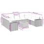 Gartensofagarnitur 10-teilig mit schwarzen Polstern aus synthetischem Rattan von , Gartensets - Ref: Foro24-3257918, Preis: 6...