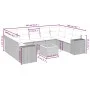 Set de sofás de jardín 10 pzas cojines ratán sintético negro de , Conjuntos de jardín - Ref: Foro24-3257918, Precio: 607,08 €...