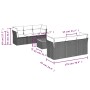 7-piece garden dining set with black synthetic rattan cushions by , Garden sets - Ref: Foro24-3255818, Price: 440,09 €, Disco...