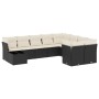 Garden sofa set 10 pieces with black synthetic rattan cushions by , Garden sets - Ref: Foro24-3250025, Price: 593,64 €, Disco...