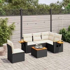 6-piece garden sofa set with black synthetic rattan cushions by , Garden sets - Ref: Foro24-3226819, Price: 375,35 €, Discoun...